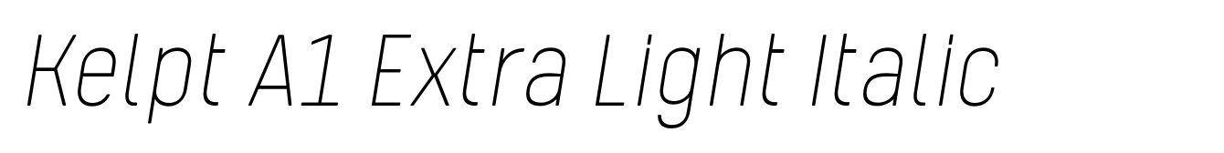 Kelpt A1 Extra Light Italic